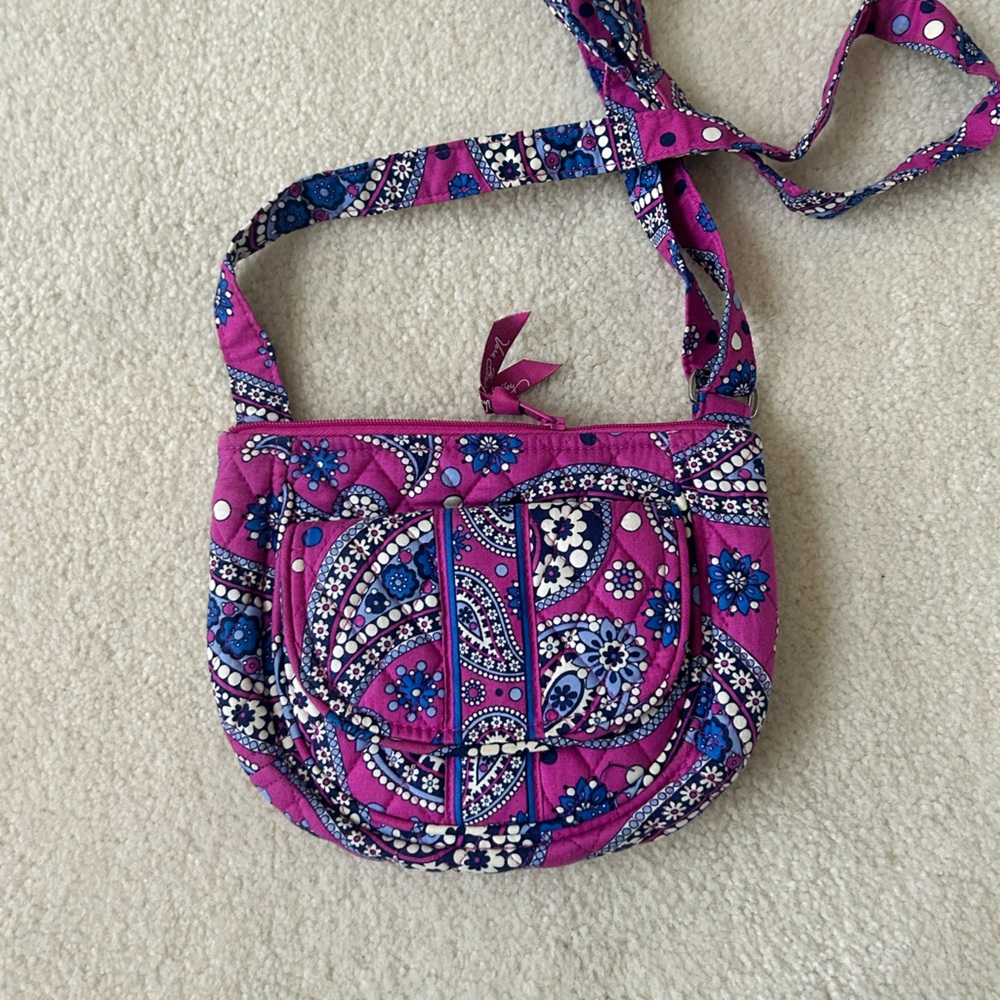 Vera Bradley Crossbody Purse | Color: Purple Multi | Paisley Pattern |